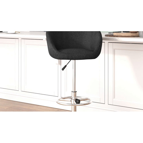Orren Ellis Nordin Swivel Adjustable Height Bar Stool & Reviews Wayfair